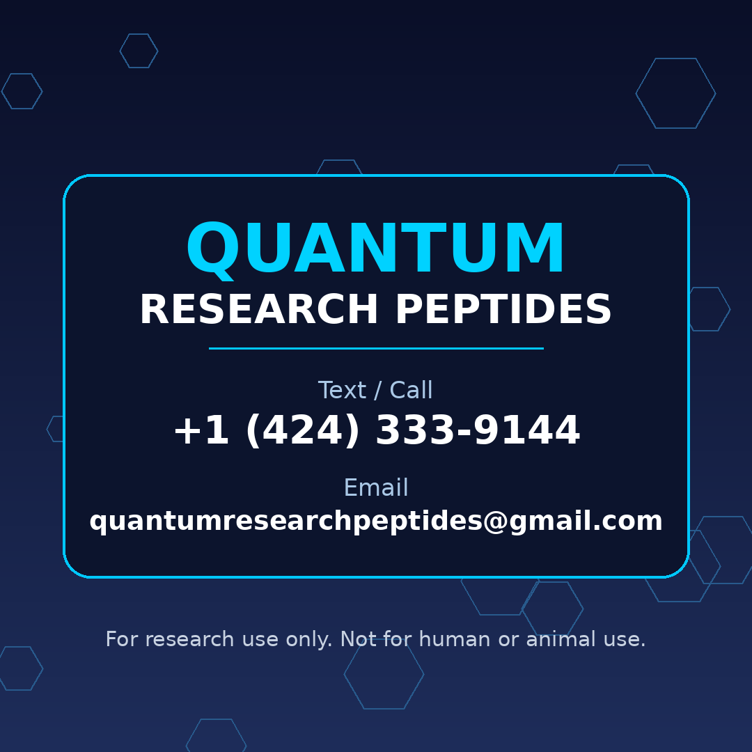 Quantum Research Peptides contact card